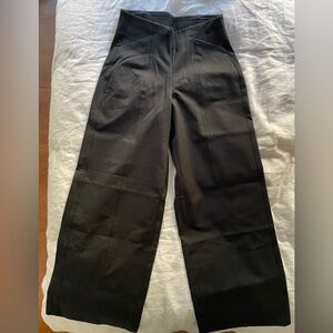 Black Old Navy High Waisted Pull On Pixie Wide Leg Pants
